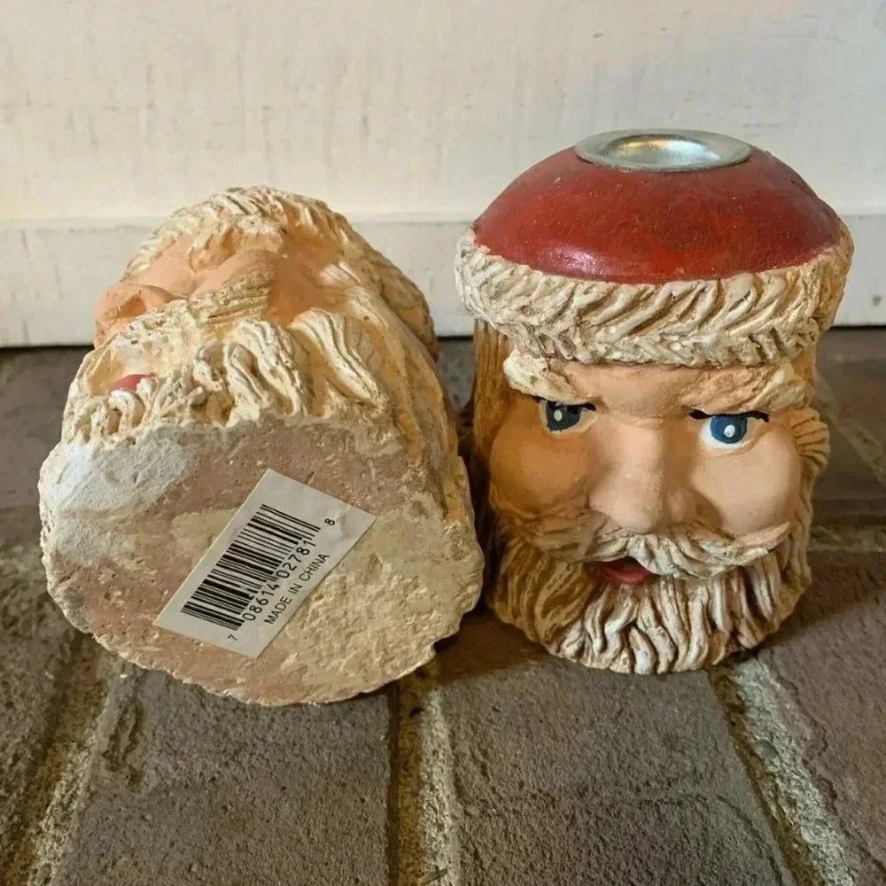 NEW Pair of Classic Santa Christmas Decorative Candle Holder - Picture 7 of 7